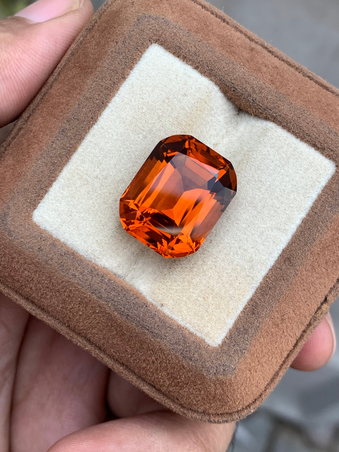 17.3 Carats Faceted Madeiria Mandarin Citrine