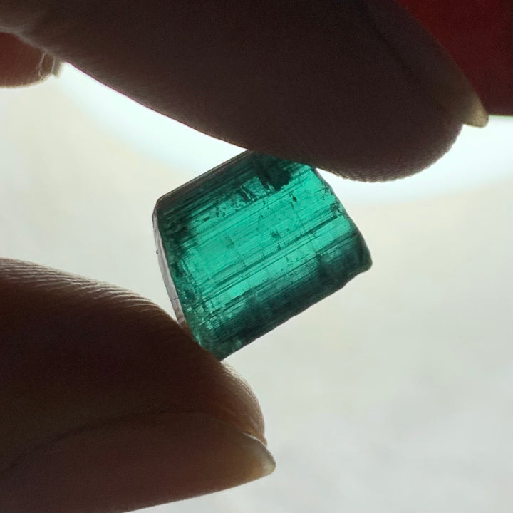 9.55 Carats Facet Rough Bluish Green Afghanistan Tourmaline