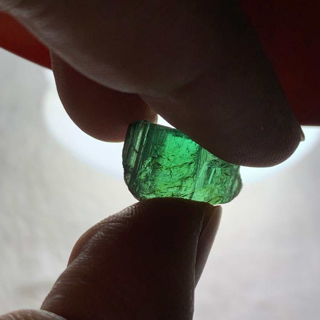 12.95 Carats Facet Rough Green Afghanistan Tourmaline