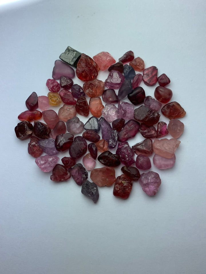 128 Carats Facet Rough Mix Colors Spinel