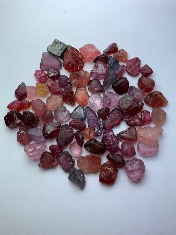 128 Carats Facet Rough Mix Colors Spinel