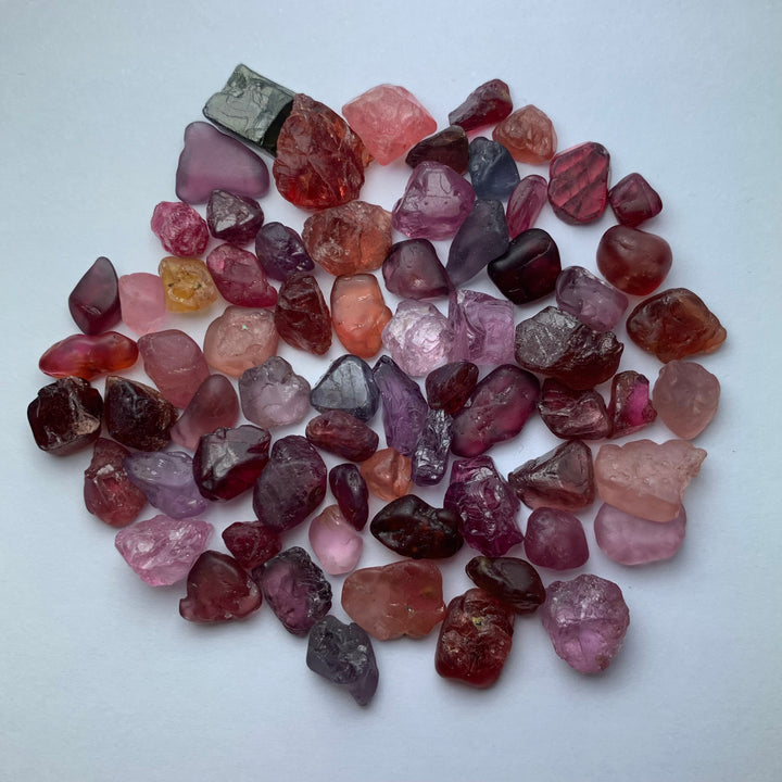 128 Carats Facet Rough Mix Colors Spinel