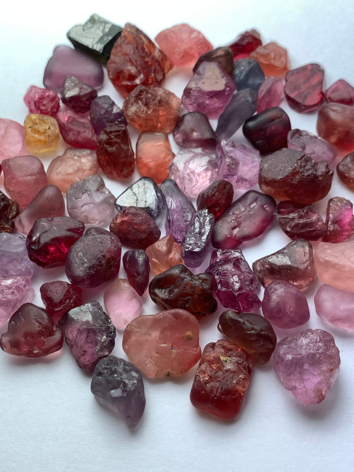 128 Carats Facet Rough Mix Colors Spinel