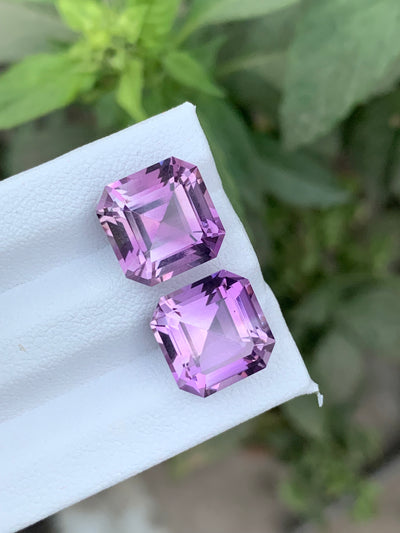 13.05 Carats Faceted Amethyst Pairs - Noble Gemstones®