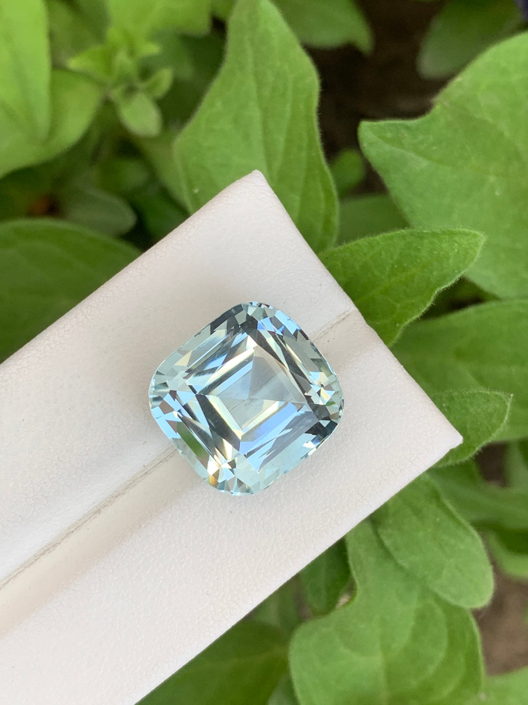 17.40 Carats Faceted Cushion Aquamarine - Noble Gemstones®