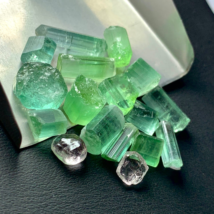 50 Carats Pink And Green Facet Rough Tourmalines