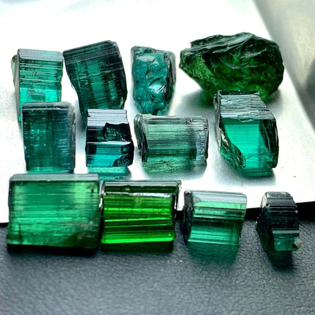 45.80 Carats Bluish Green Facet Rough Tourmalines