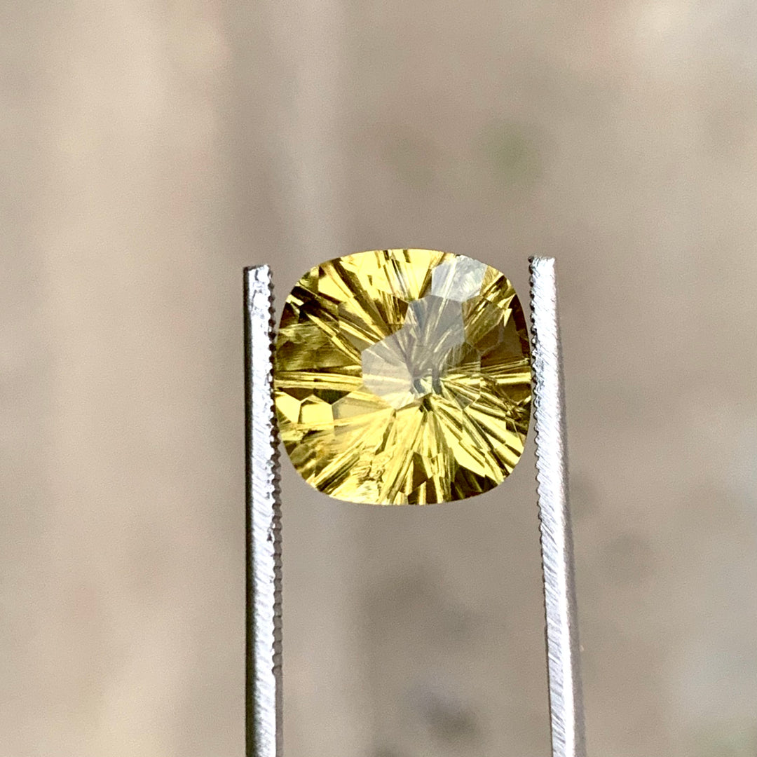 5.40 Carats Faceted Fancy Cut Lemon Citrine