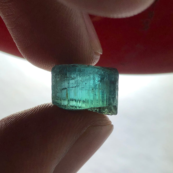 9.65 Carats  Facet Rough Greenish Blue Afghanistan Tourmaline