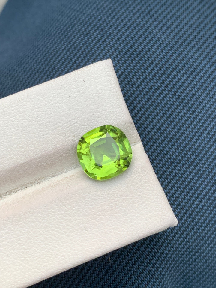 3.50 Carats Cushion Cut  Peridot - Noble Gemstones®