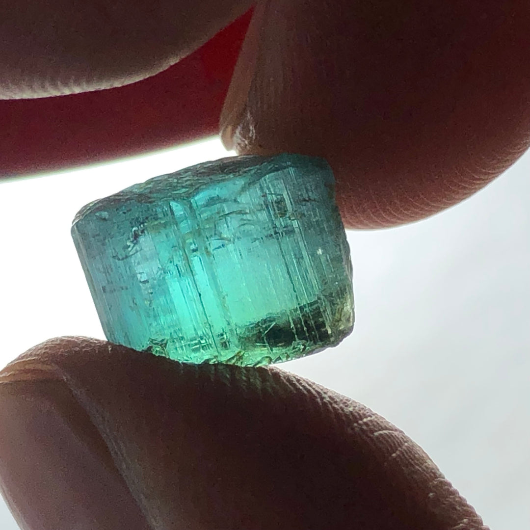 9.65 Carats  Facet Rough Greenish Blue Afghanistan Tourmaline