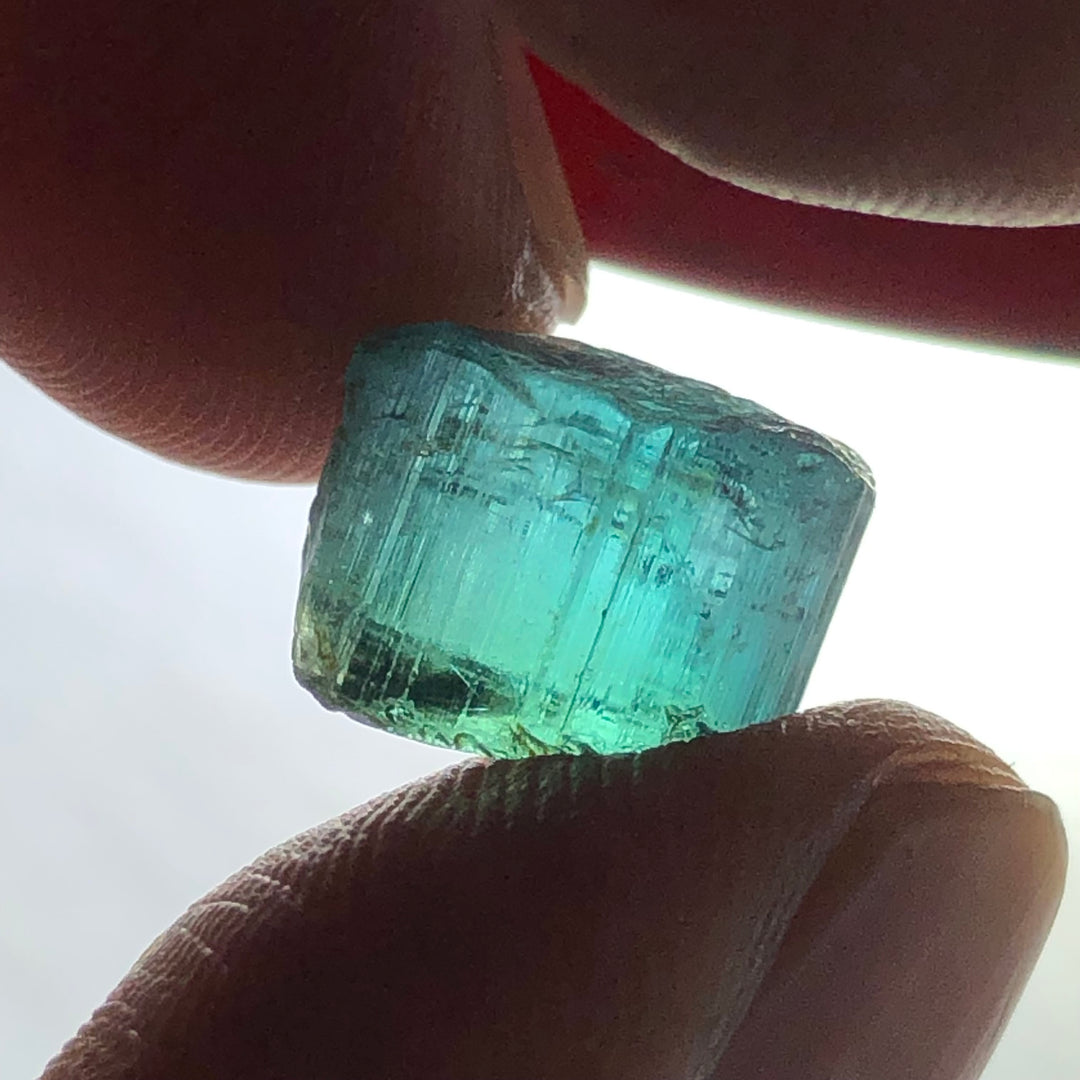 9.65 Carats  Facet Rough Greenish Blue Afghanistan Tourmaline