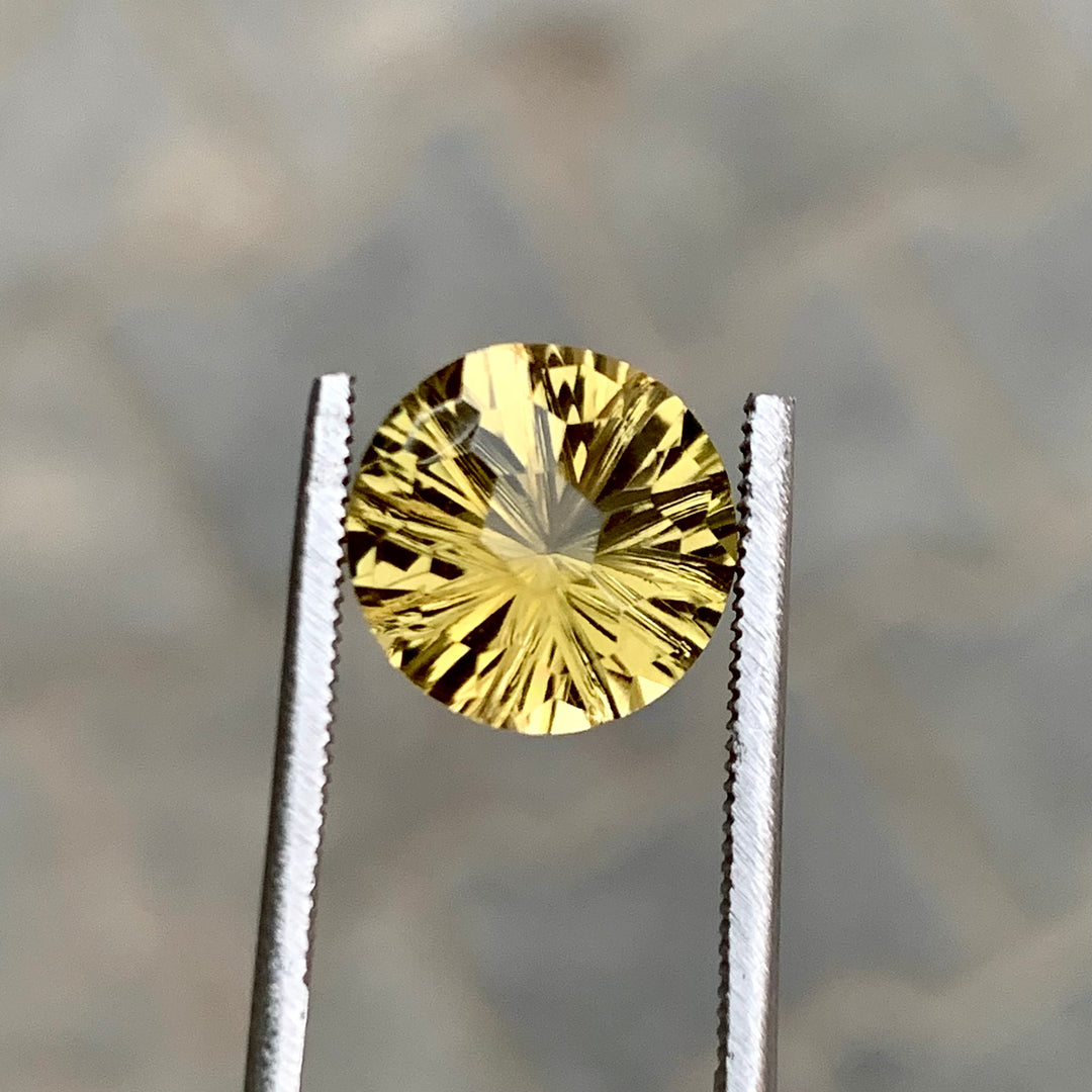 3.45 Carats Faceted Fancy Cut Lemon Citrine