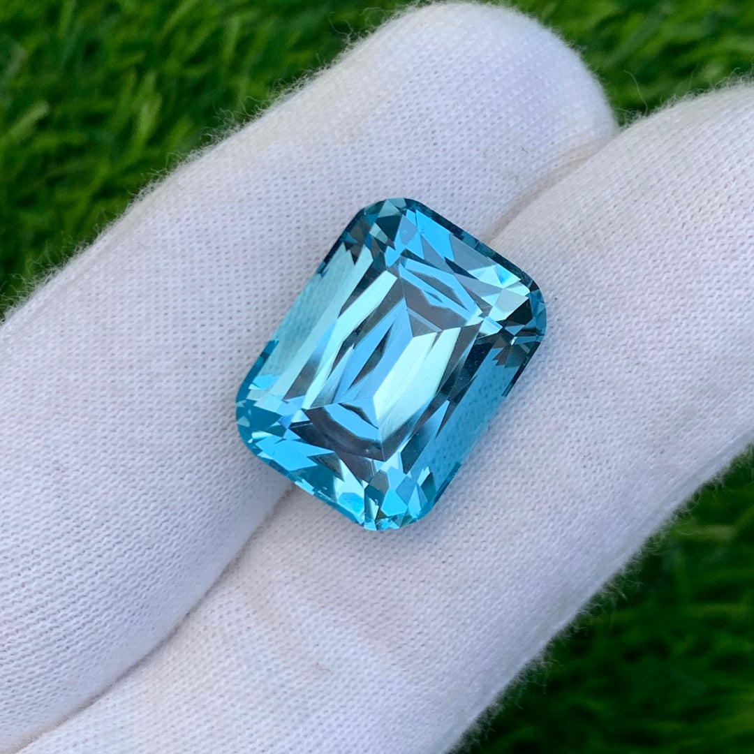 37.3 Carats Monster Faceted Blue Topaz