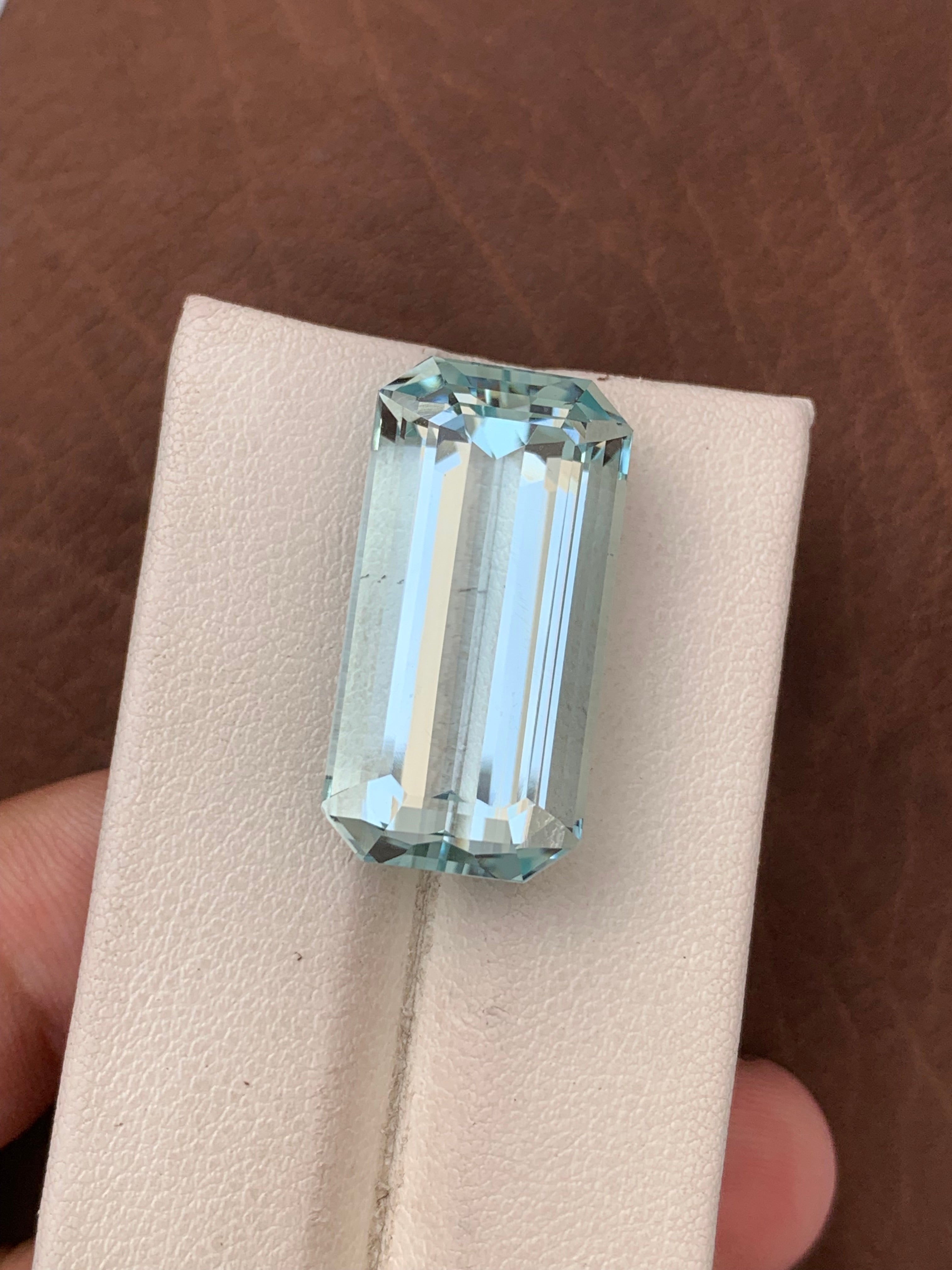 5.44 Carat Natural Aquamarine Loose Stone , Aquamarine For Ring And Jewelry , Cushion Shape Aquamarine , store AAA Colour Aquamarine