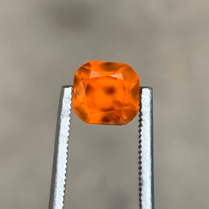 1.55 Carats Faceted Semi-Precious Hessonite Garnet