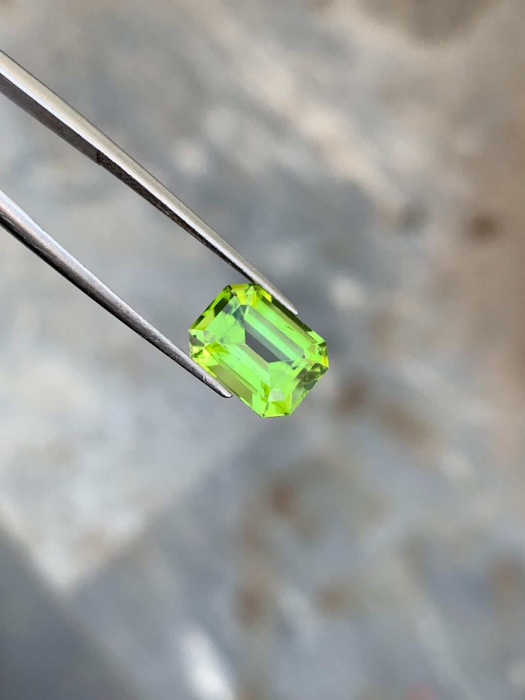 3.20 Carats Faceted Apple Green Pakistan Peridot