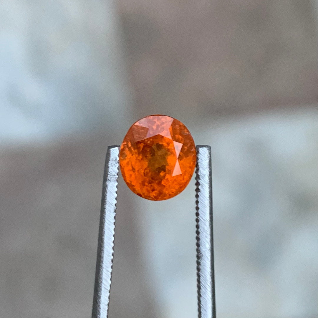 2.35 Carats Faceted Orange Spessartine Garnet