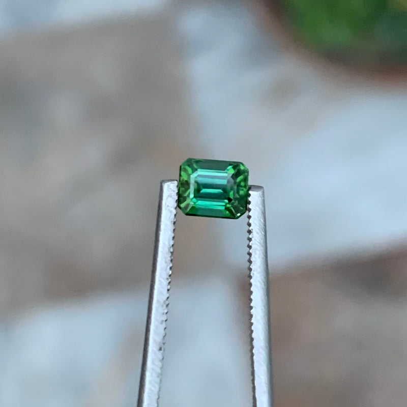 0.65 Carats Faceted Semi-Precious Green Tourmaline