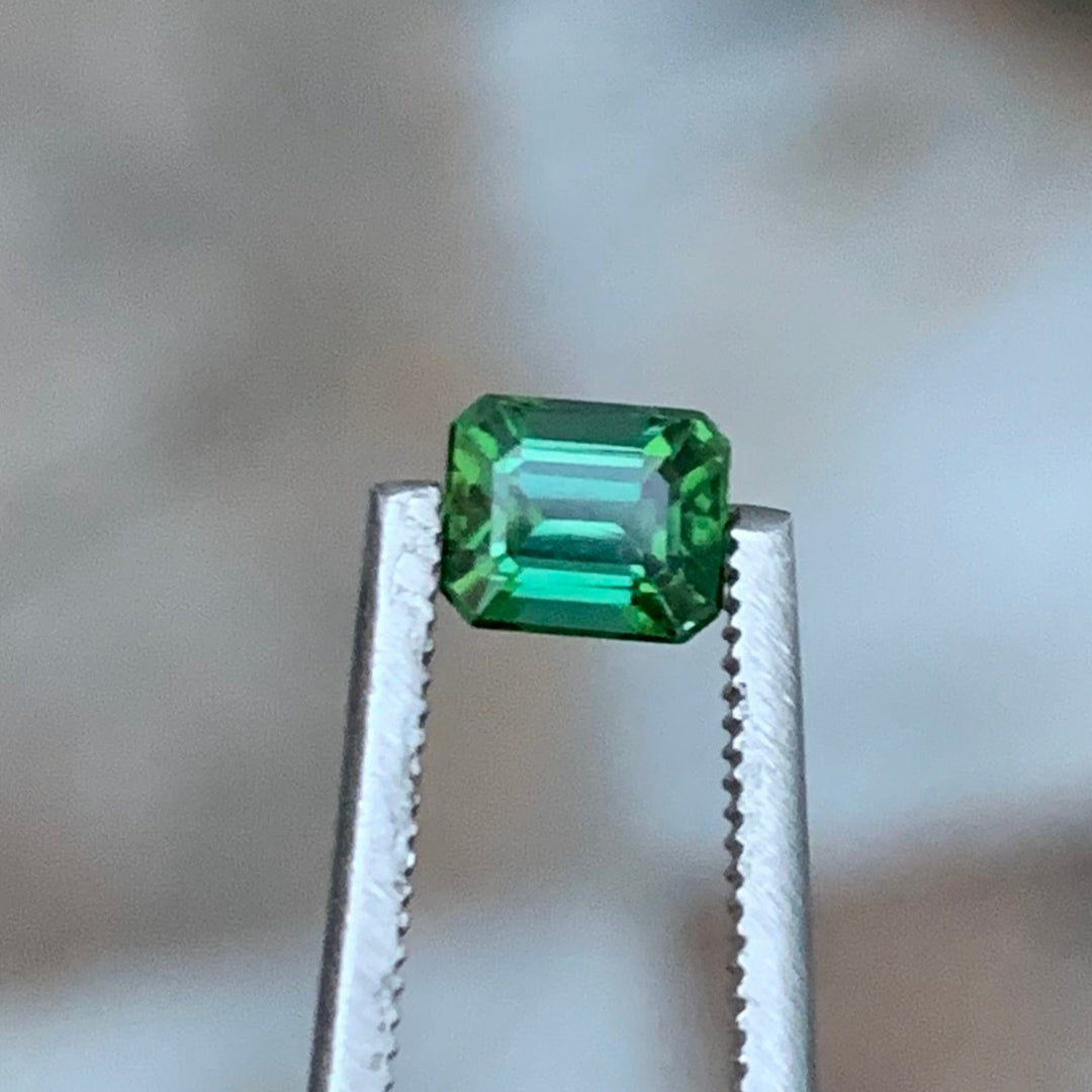 0.65 Carats Faceted Semi-Precious Green Tourmaline