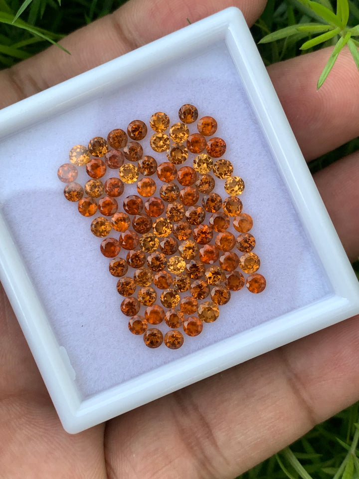 3mm Sizes Faceted Spessartine Garnets