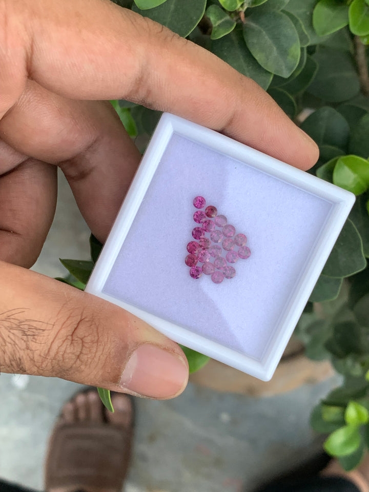 3mm Sizes Faceted Purple Rhodolite Garnets