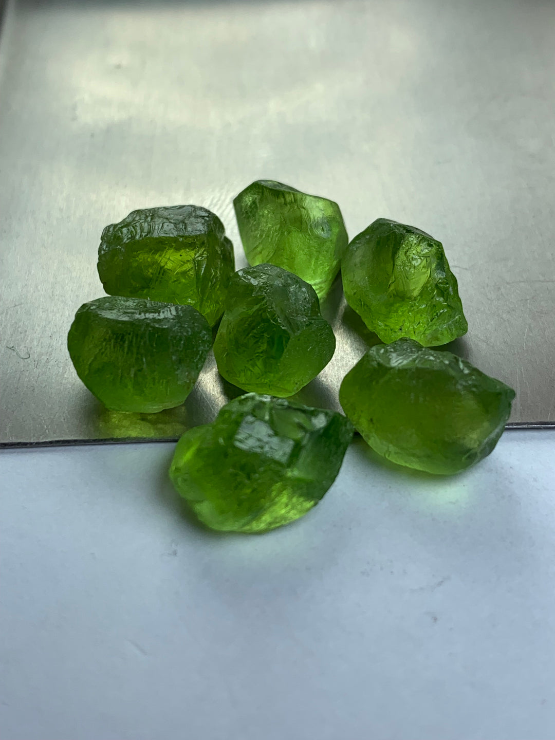 9 Grams Apple Green Facet Grade High Quality Peridots