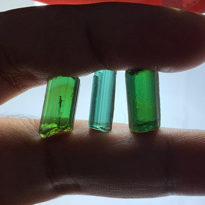 22.30 Carats Facet Rough Green and Bluish Afghanistan Tourmalines