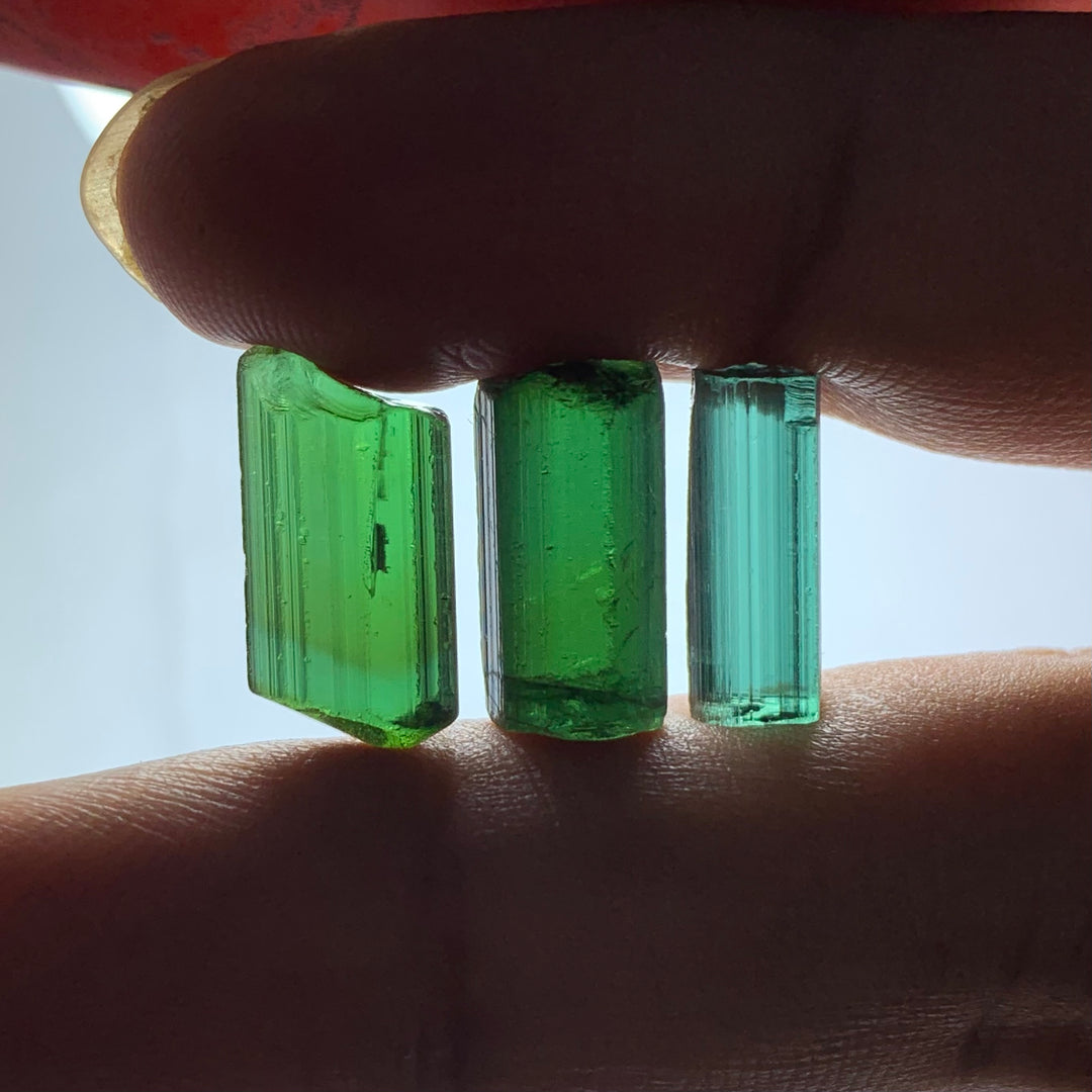 22.30 Carats Facet Rough Green and Bluish Afghanistan Tourmalines