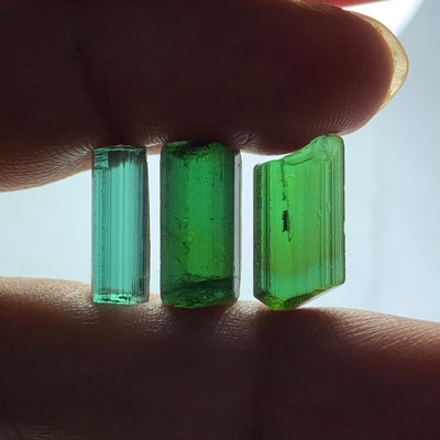 22.30 Carats Facet Rough Green and Bluish Afghanistan Tourmalines