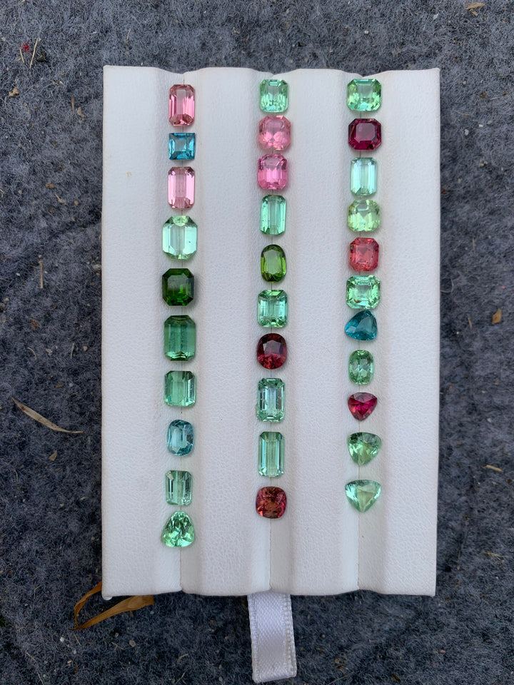 26.50 Carats Faceted Mix Color Eye Clean Tourmalines