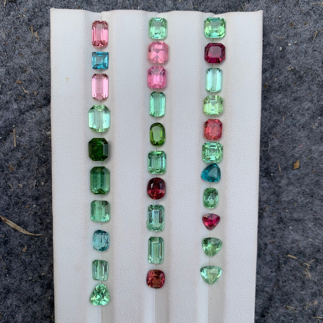 26.50 Carats Faceted Mix Color Eye Clean Tourmalines