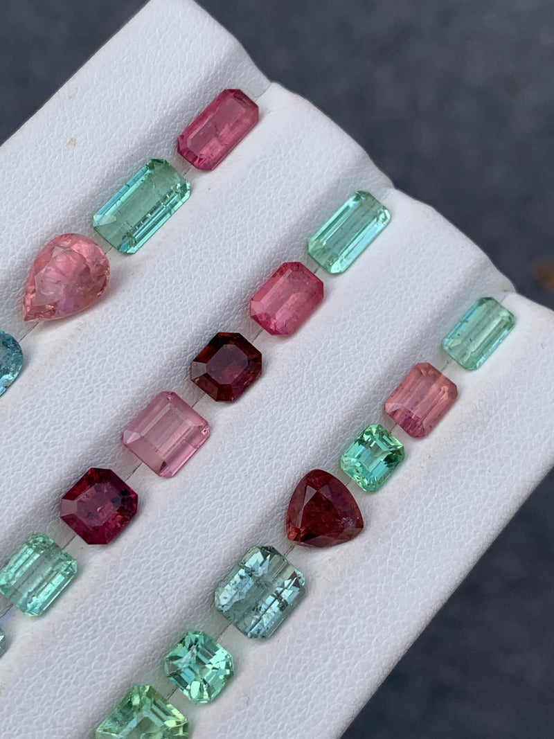 26.50 Carats Faceted Mix Color Eye Clean Tourmalines