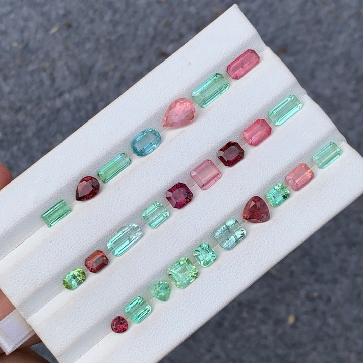 26.50 Carats Faceted Mix Color Eye Clean Tourmalines