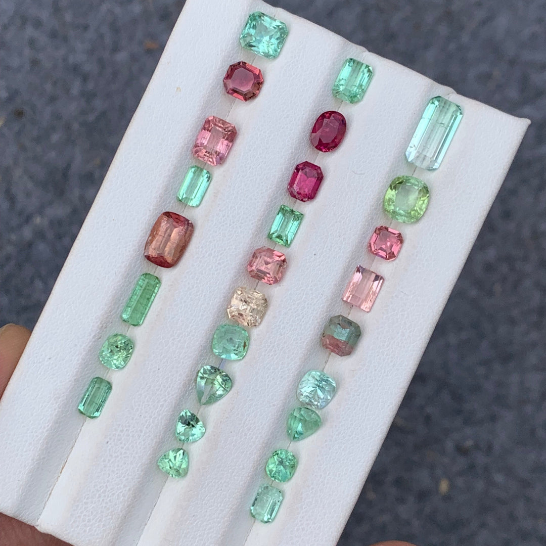 19.40 Carats Faceted Mix Color Eye Clean Tourmalines