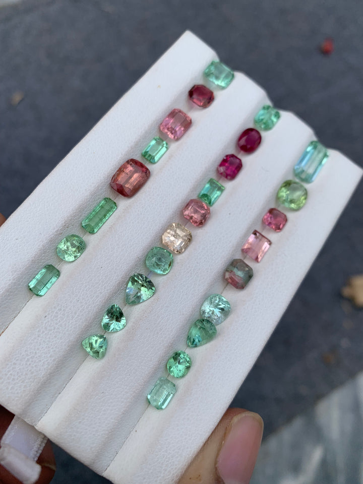 19.40 Carats Faceted Mix Color Eye Clean Tourmalines