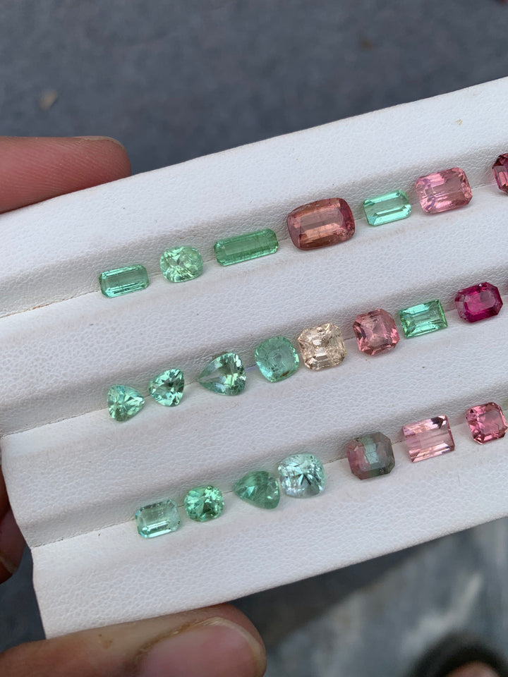 19.40 Carats Faceted Mix Color Eye Clean Tourmalines