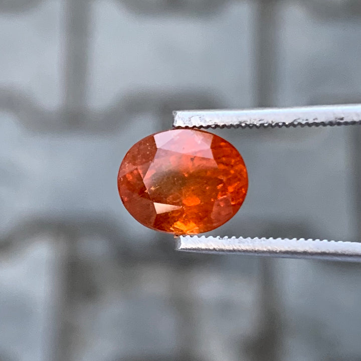 3.90 Carats Faceted Orange Spessartine Garnet