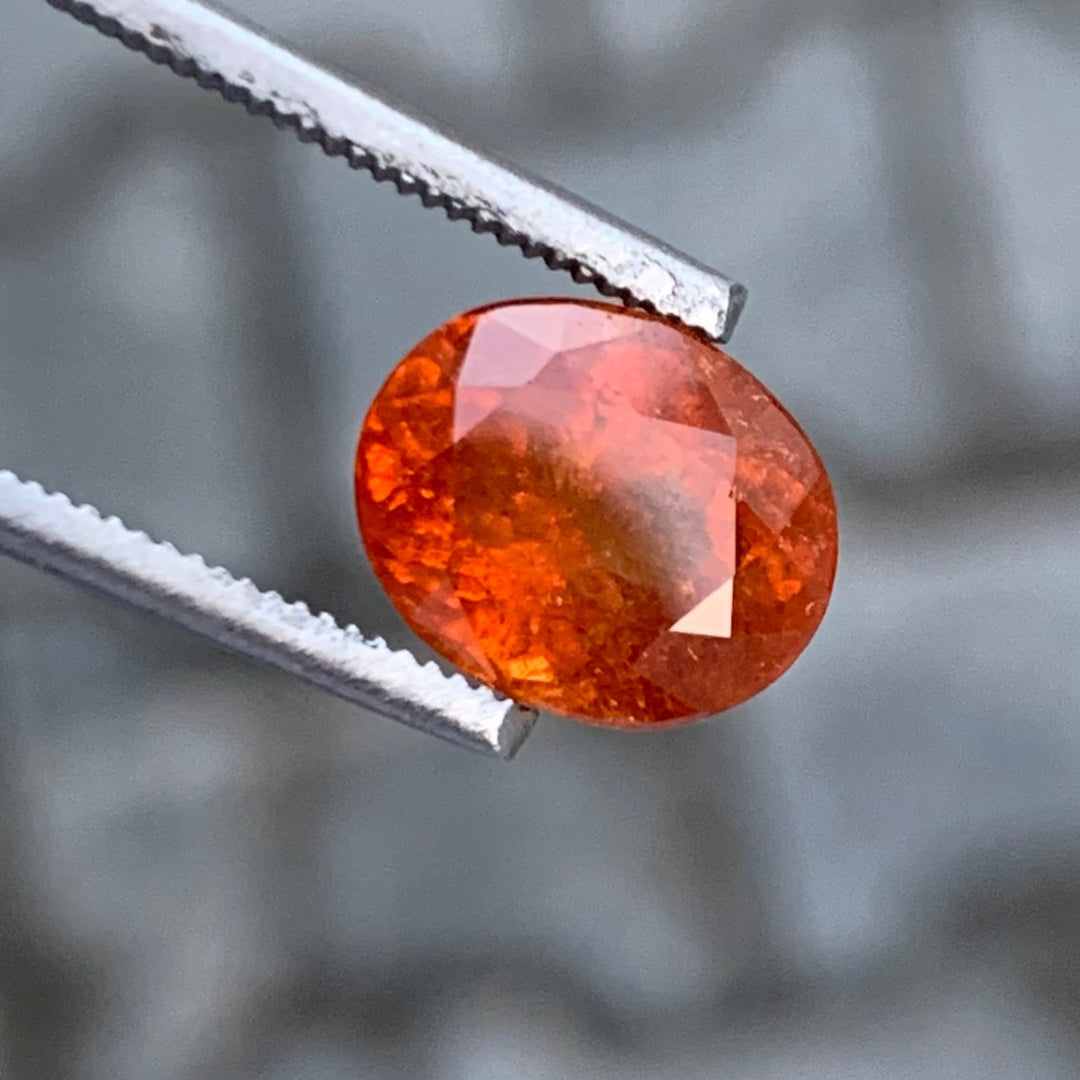 3.90 Carats Faceted Orange Spessartine Garnet