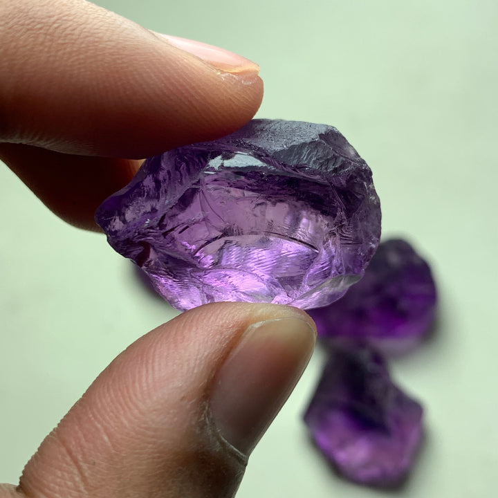 86 Grams Facet Rough Purple African Amethyst