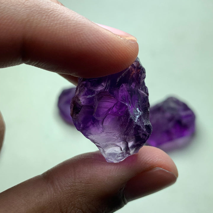 86 Grams Facet Rough Purple African Amethyst