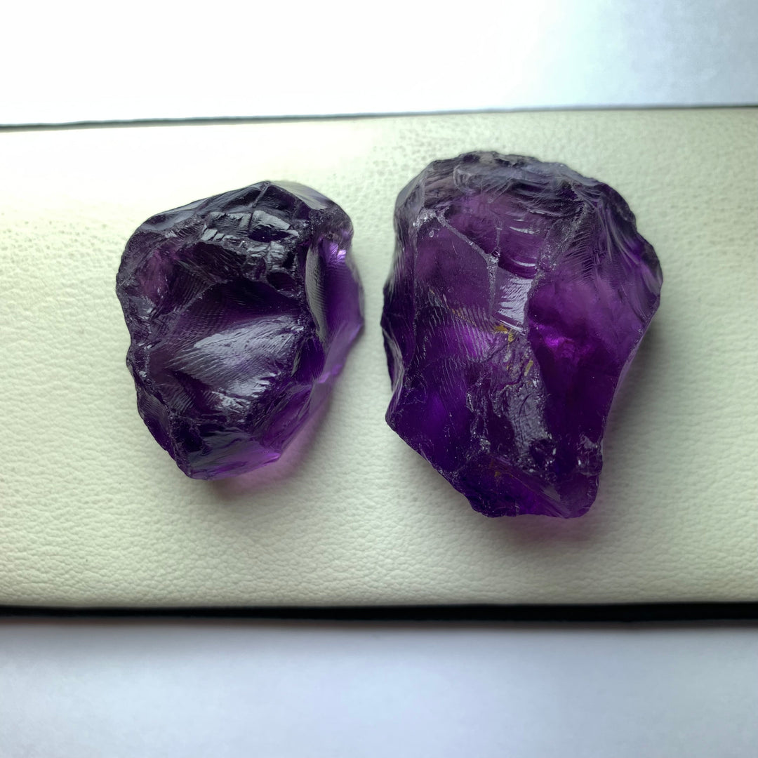 47 Grams Facet Rough Purple African Amethyst