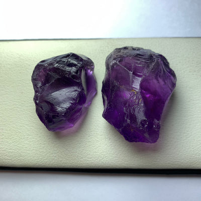 47 Grams Facet Rough Purple African Amethyst