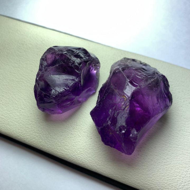 47 Grams Facet Rough Purple African Amethyst