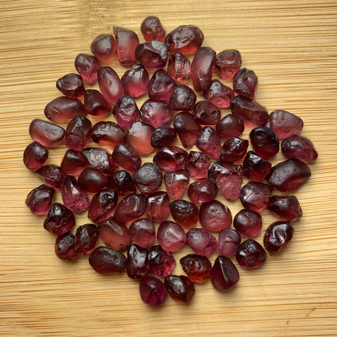 30 Grams Facet Rough Reddish Pink Rhodolite Garnet