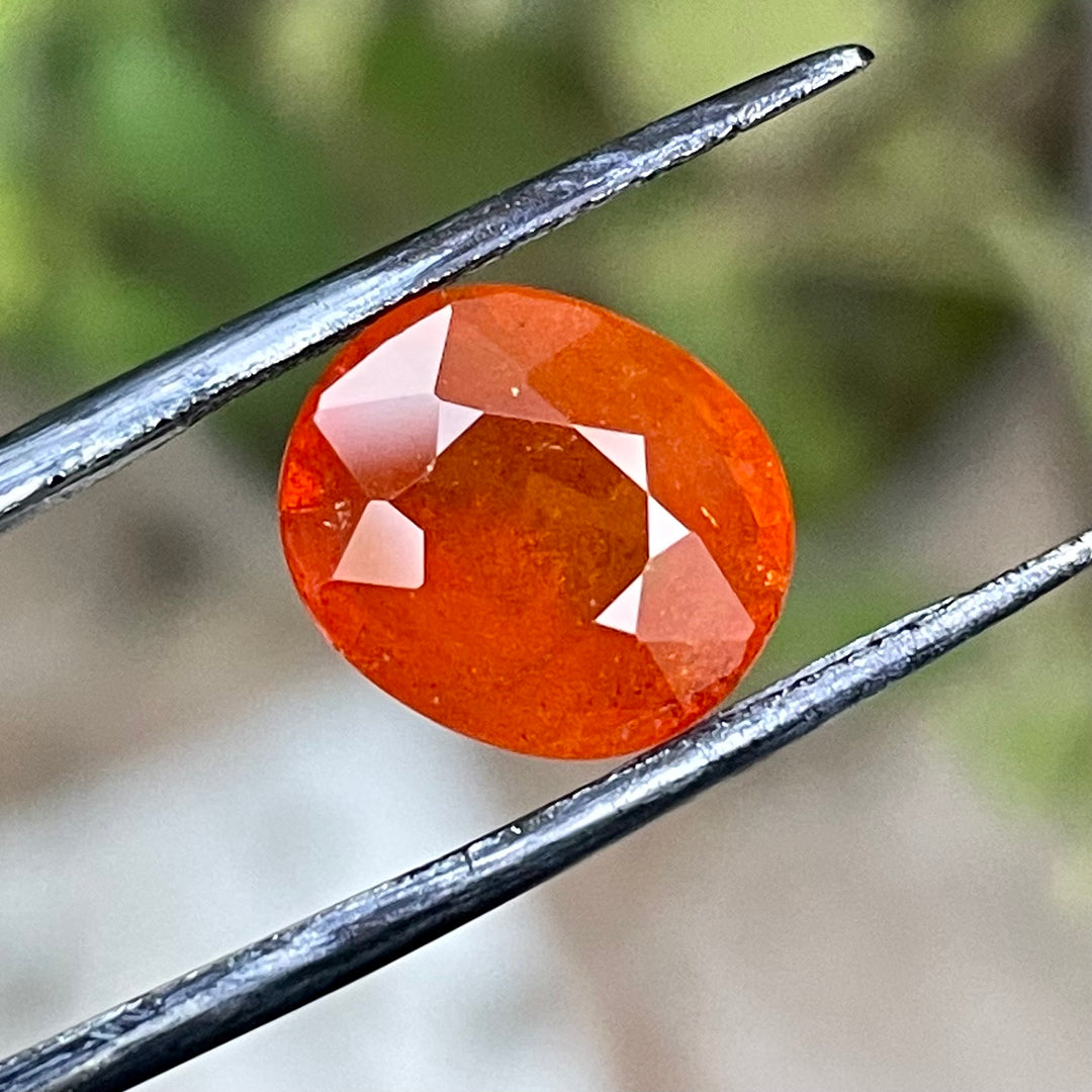 6.20 Carats Faceted Hessonite Garnet - Noble Gemstones®