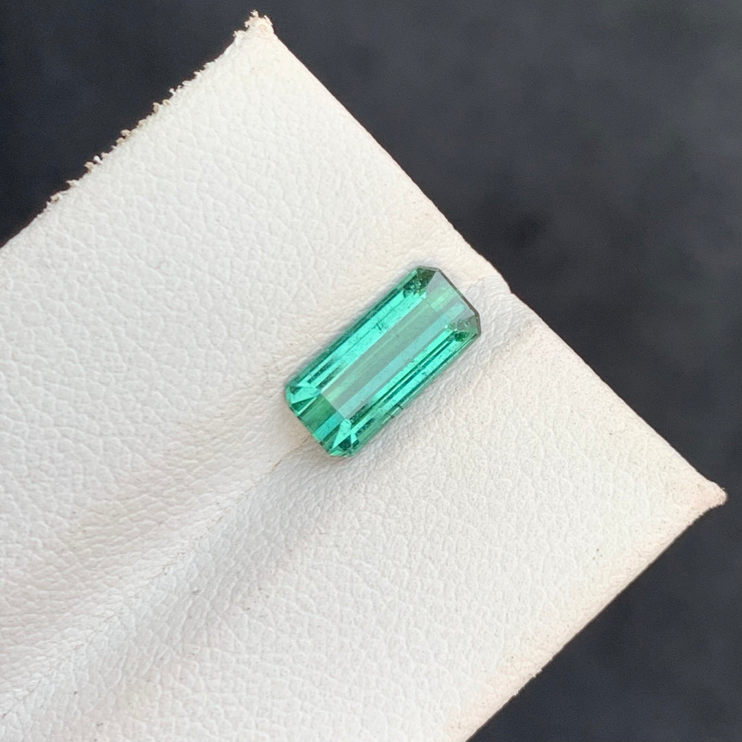 1.75 Carats Faceted Semi-Precious Bluish Green Tourmaline