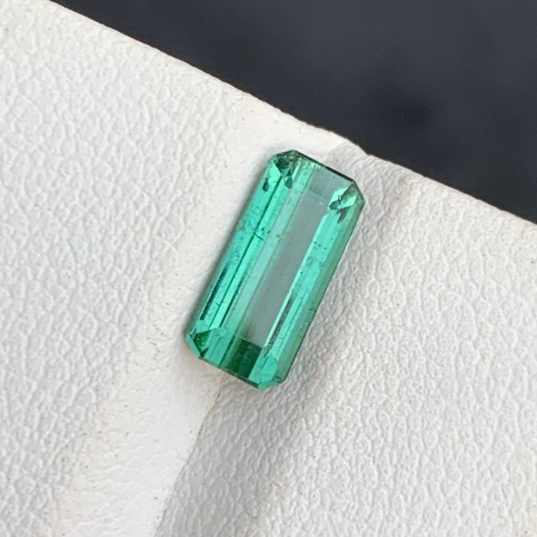 1.75 Carats Faceted Semi-Precious Bluish Green Tourmaline