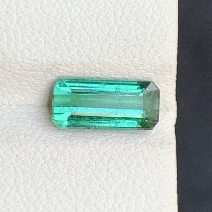 1.75 Carats Faceted Semi-Precious Bluish Green Tourmaline