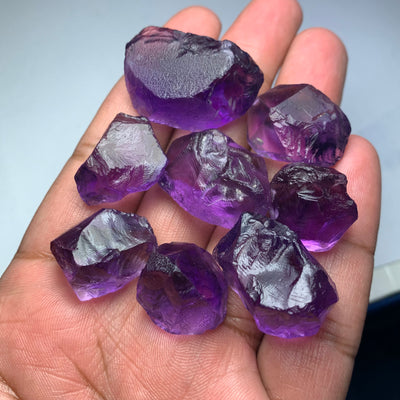 60 Grams Facet Rough Purple African Amethyst